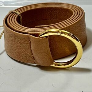 B-Low the Belt Tan Belt with Gold Buckle